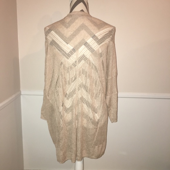 ZOZO | open knit pattern button down cardi duster - Picture 4 of 6